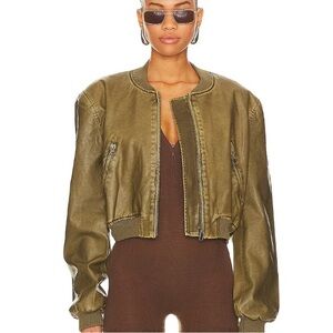 Lioness Allure Olive Leather Jacket